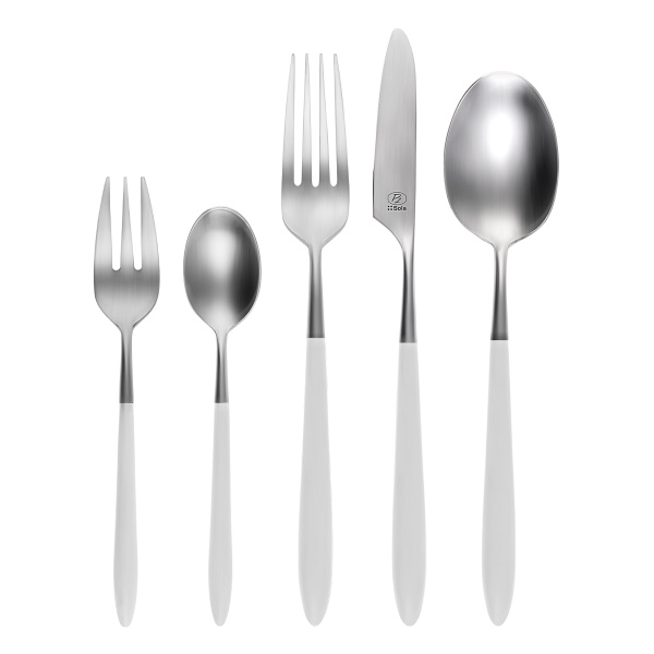 Besteckset 5-tlg. - GAYA Exeter Stiel weiss