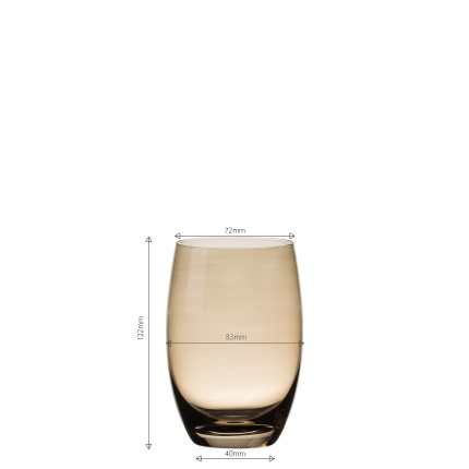 Tumbler Glasses taupe 460 ml - Optima Glass Lunasol