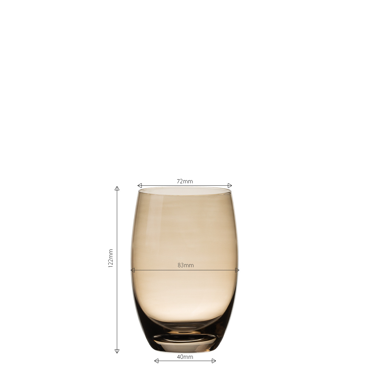 Verres Tumbler taupe 460 ml - Optima Glas Lunasol