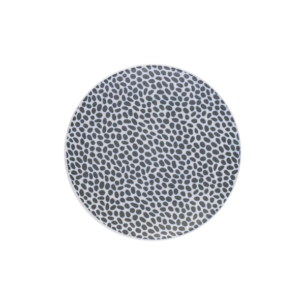 Piatto piano Flow strutturato bianco/verde scuro 15,7 cm