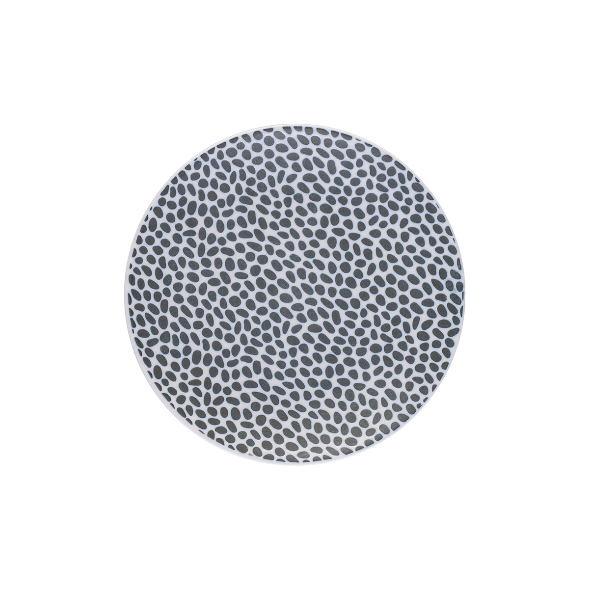 Piatto piano Flow strutturato bianco/verde scuro 15,7 cm
