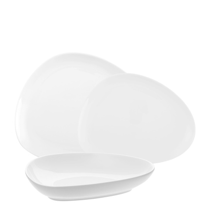 Set di porcellana 18 pz. Flow Eco weiss Lunasol