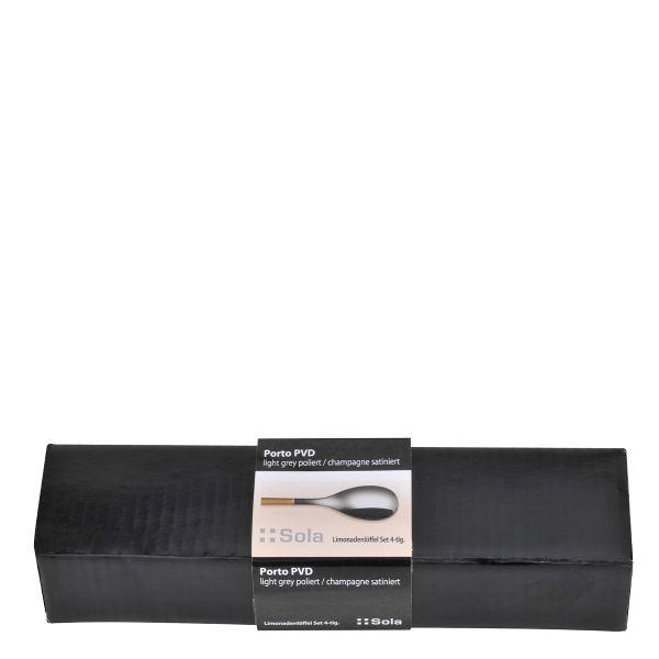 Set di 4 cucchiaini da limonata — Porto PVD titanio scuro / oro sabbiato