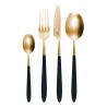 Set de couverts 24 pcs – Gaya Exeter Gold manche gris-noir mat