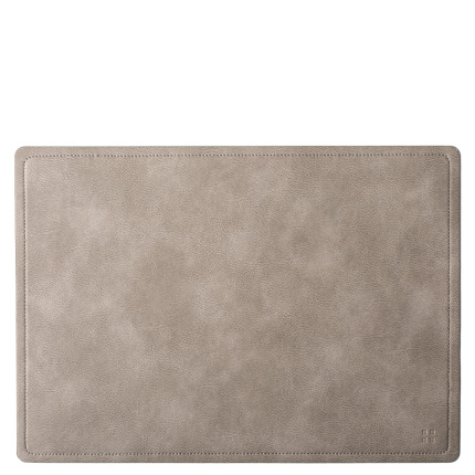 Light grey rectangular placemat PVC – Elements Ambiente