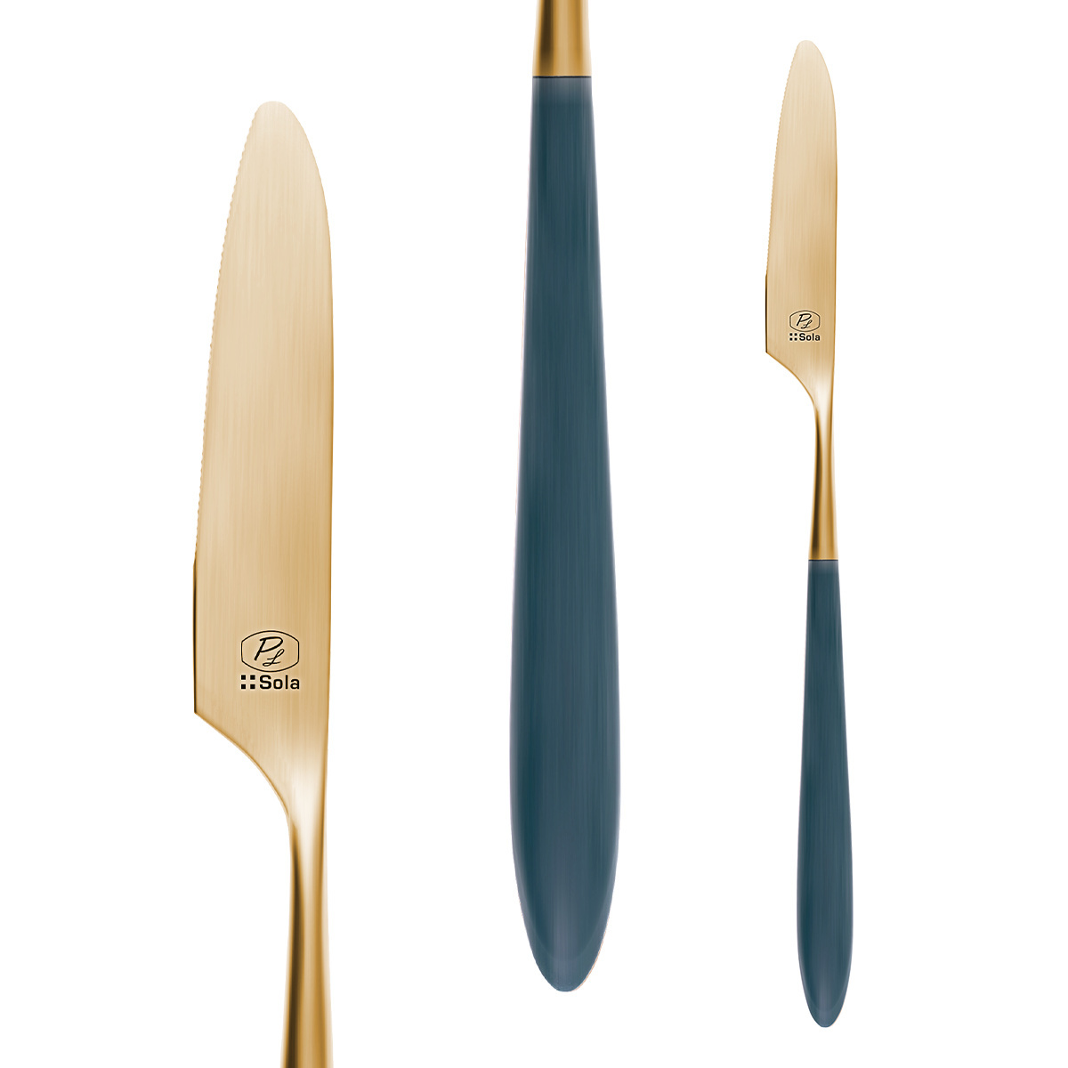 Besteckset 24-tlg. - Gaya Exeter Gold Stiel Vintage grün