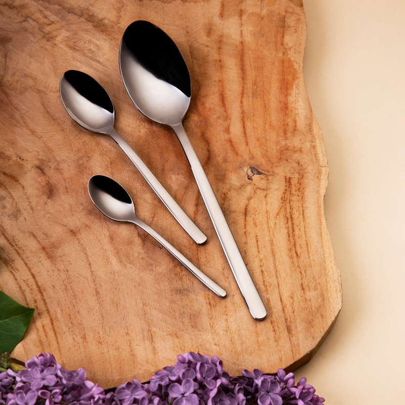 Set de couverts 30 pcs - Costa Rica poli PVD gris