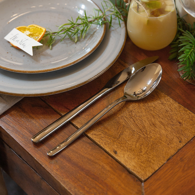Set di posate da 30 pezzi - Costa Rica grigio PVD lucido