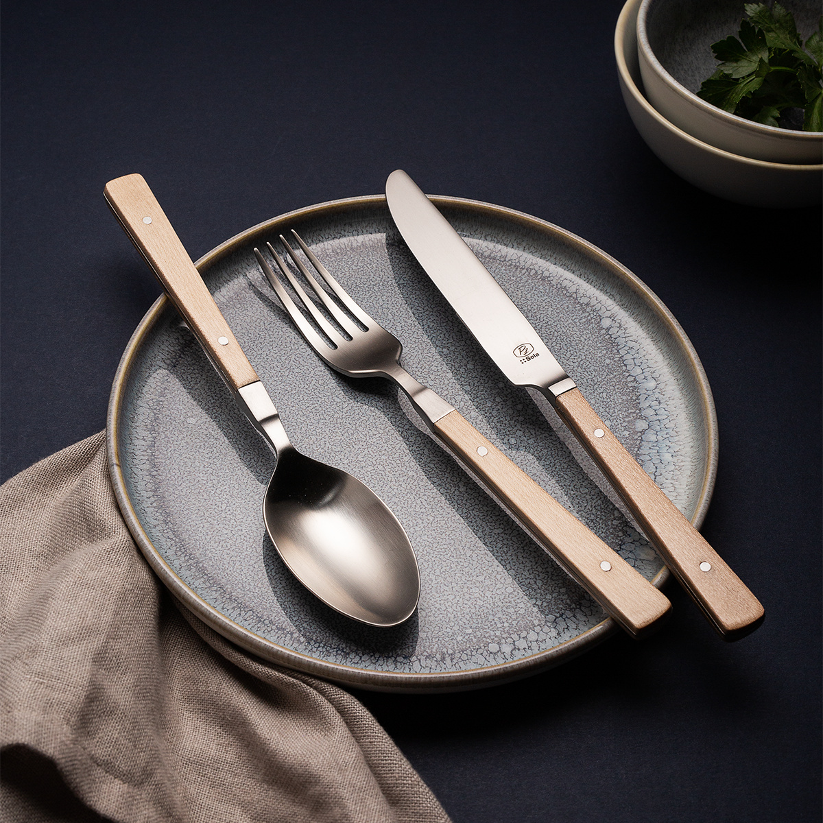 Cutlery set 24 pcs – Image Maple Wood