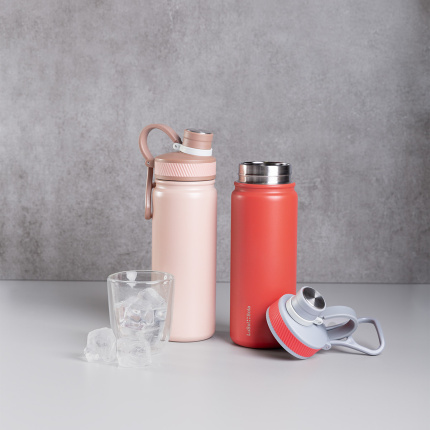 Stainless steel bottle 650 ml red matte - To Go