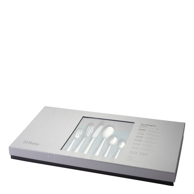 Cutlery set 36 pcs Sardegna glossy | Sola