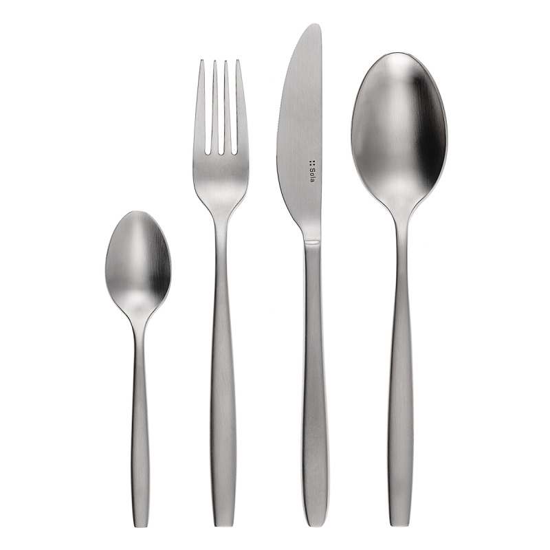 Besteckset 36-tlg. - Icaria ganz matt / Blue Zone Line