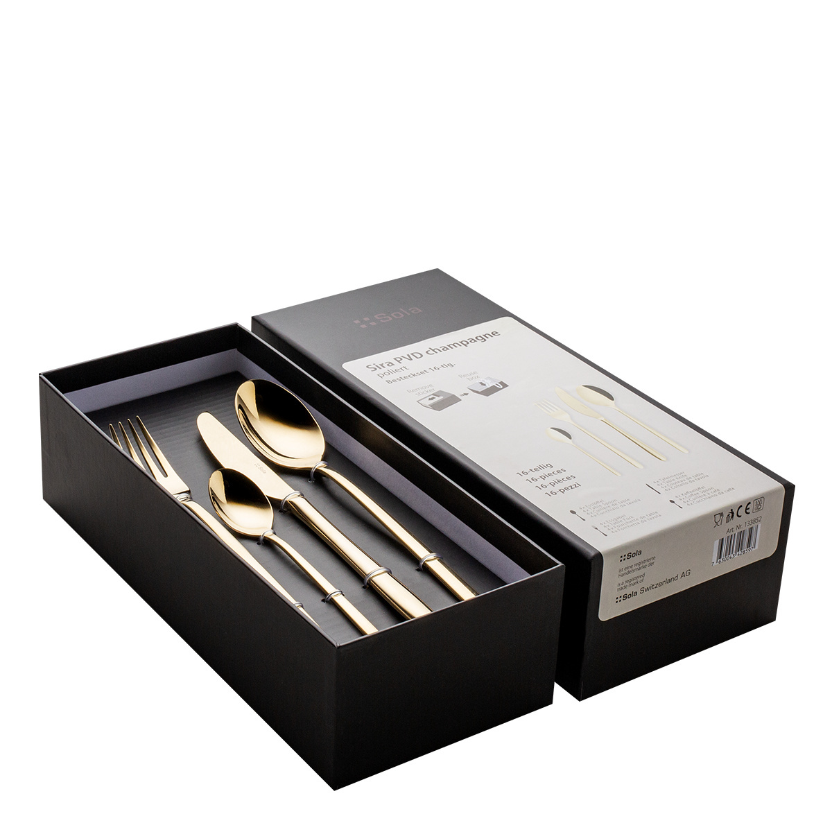 Besteckset 16-tlg. - Sira PVD champagne poliert
