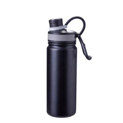 Edelstahlflasche 650 ml schwarz matt - To Go
