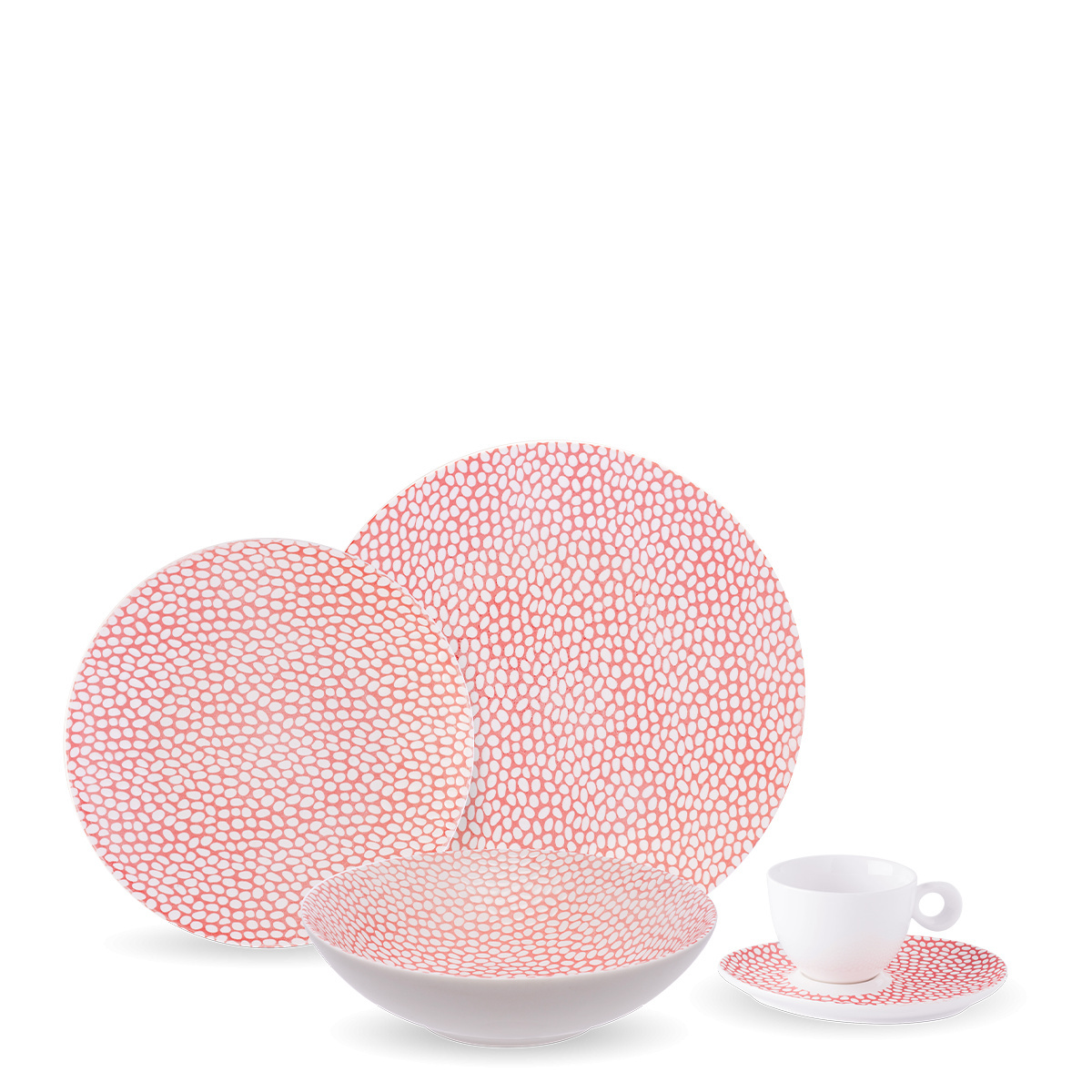 Porcelain Set Structured Skin/White 30 pcs – Flow