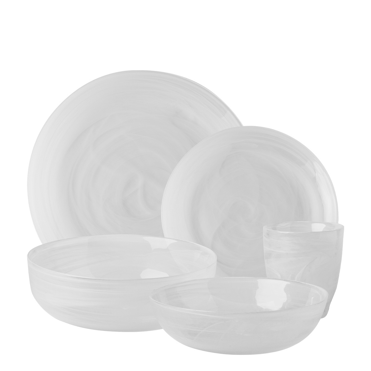 Glass set white 25 pcs - Elements Glass