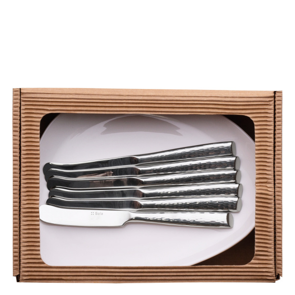 Plate and butter knife set 12 pcs