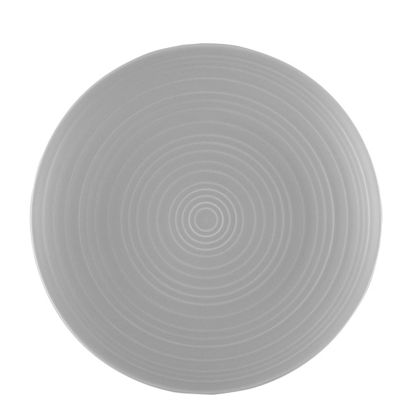 Teller flach Gaya RGB Spiral hellgrau 28 cm