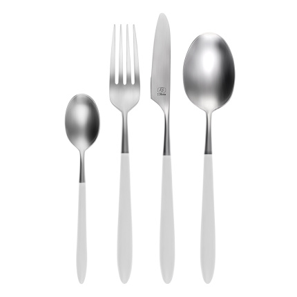 Cutlery set 24 pcs - Gaya Exeter Steel white