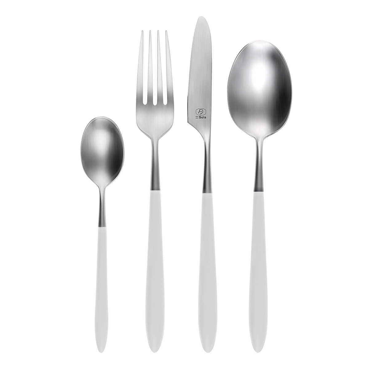 Set de couverts 24 pcs - Gaya Exeter Steel blanc
