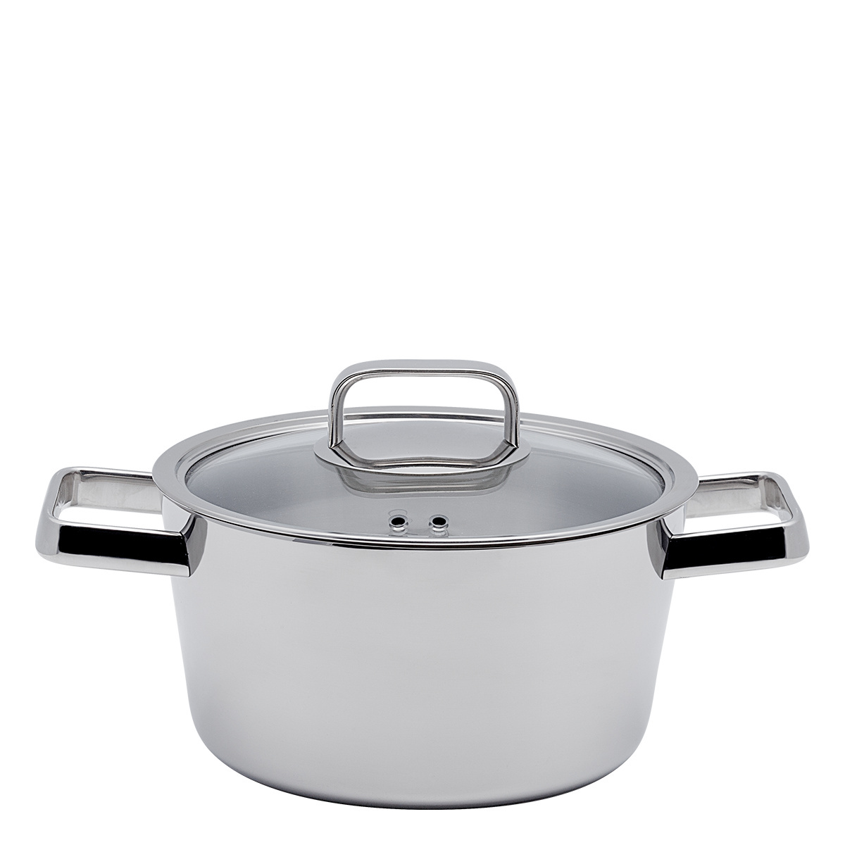 Pentola Merkur Luxus con coperchio in vetro 4,9 l Platinum Lunasol