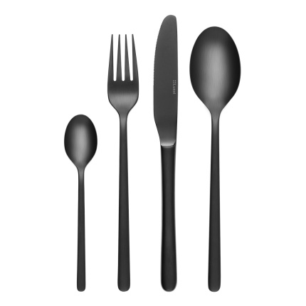 Cutlery set 16 pieces - Melissa PVD black matt