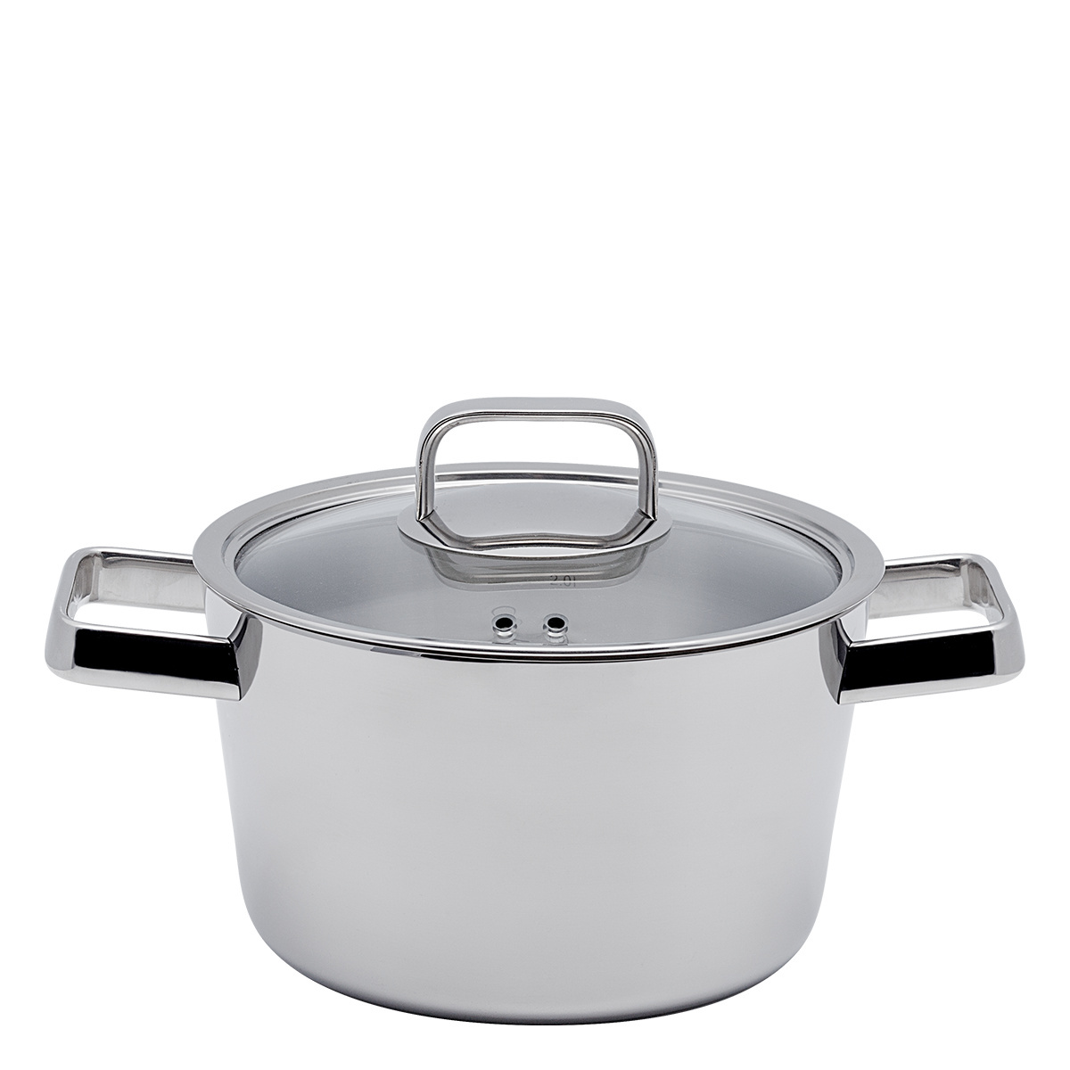 Topf Merkur Luxus mit Glasdeckel 3,2 l Platinum Lunasol