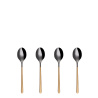 Mocca spoon 4 pcs set – Porto PVD light grey / Champagne satin