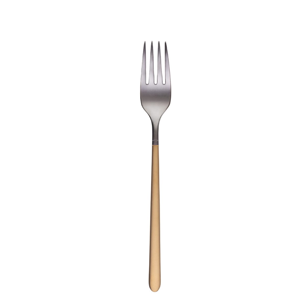16-Piece Cutlery Set — Porto PVD dark titanium / gold sandblasted
