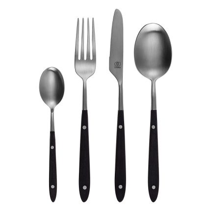 Cutlery set 30 pcs. - GAYA Exeter Bistro manche noir