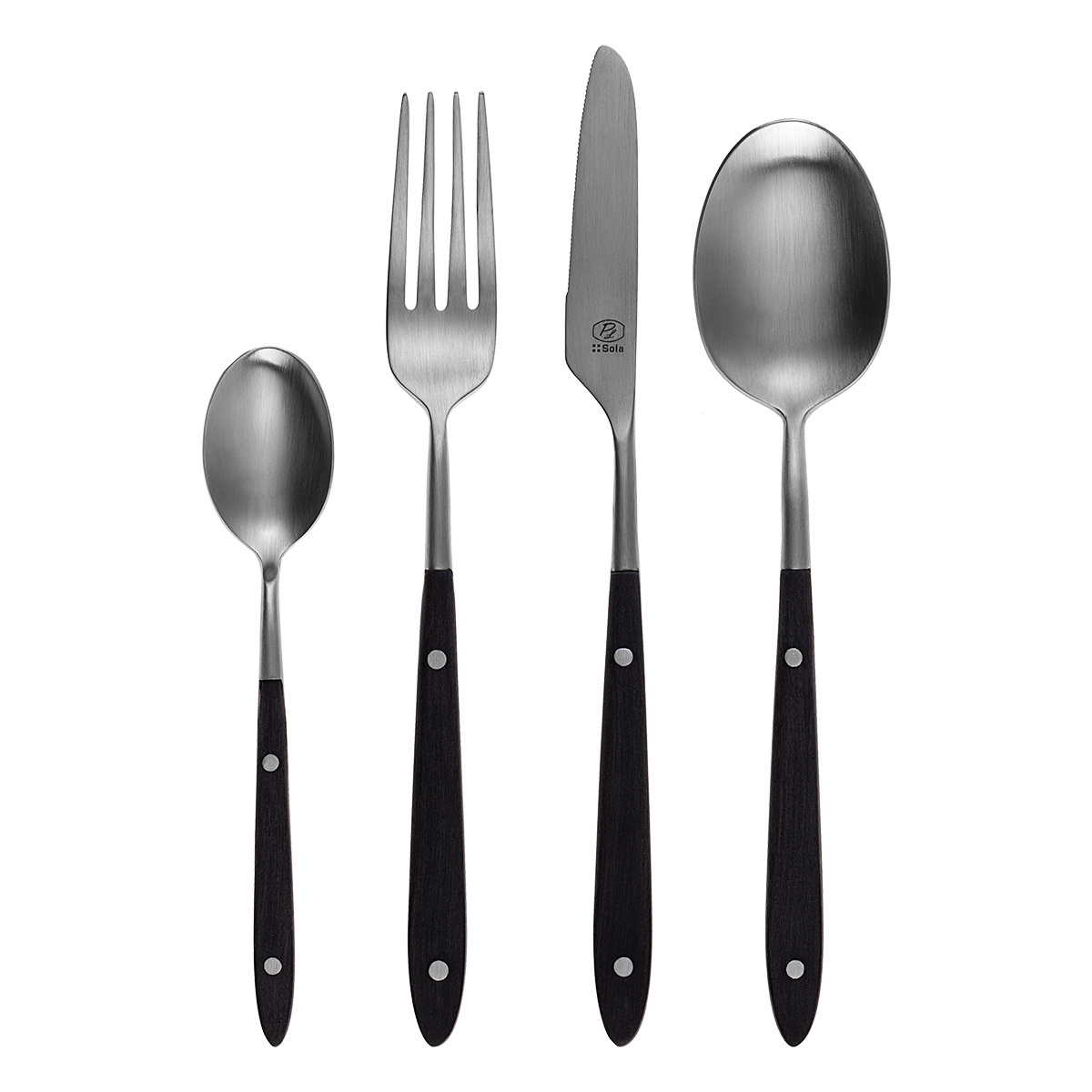 Cutlery set 30 pcs. - GAYA Exeter Bistro manche noir