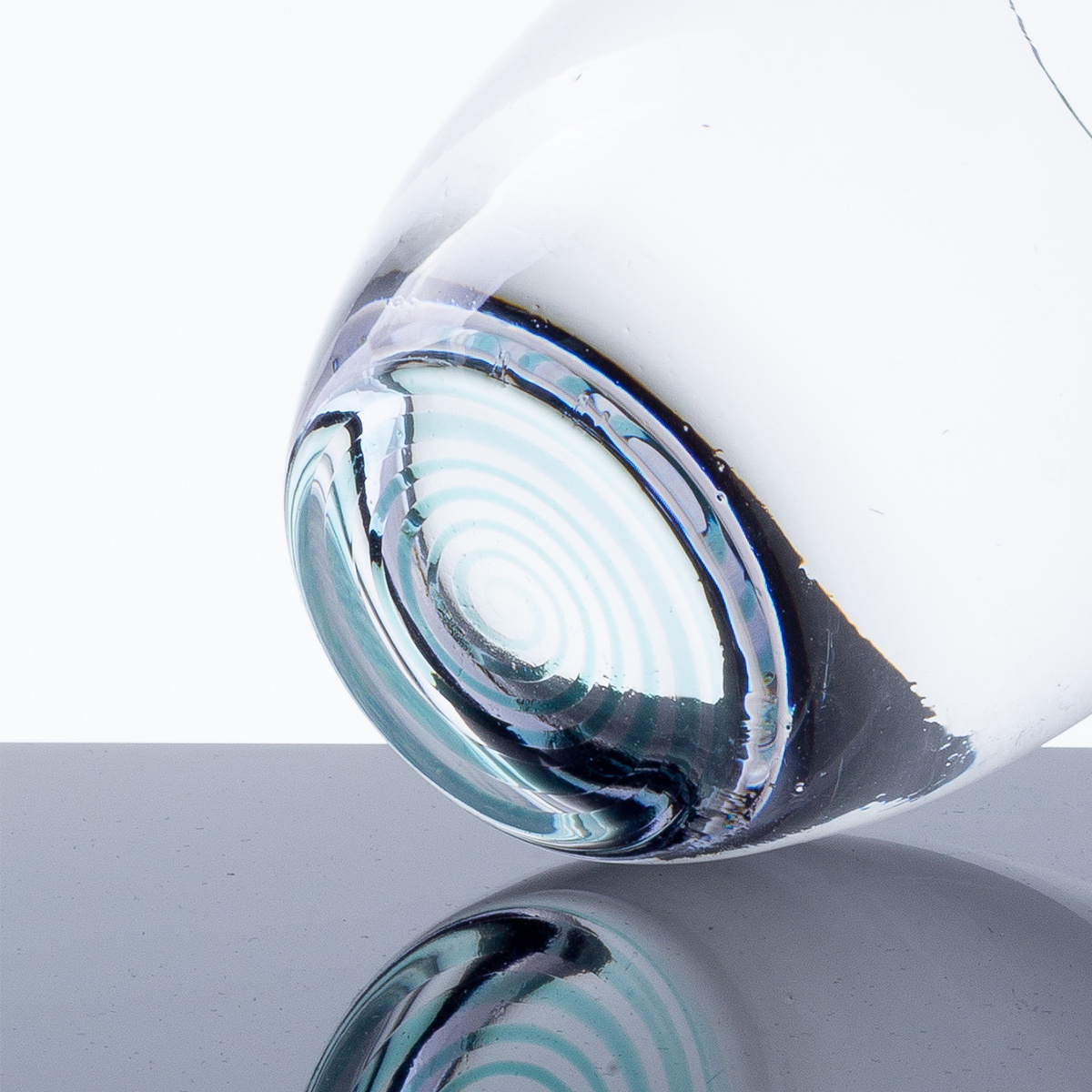 Tumbler glasses 460 ml with turquoise spiral base 6 pcs - Optima Glas Lunasol