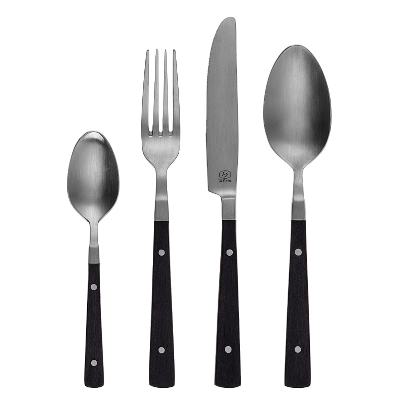 Cutlery set 24 pcs - Image POM Black