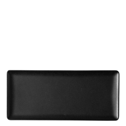 Plateau rectangulaire 24 x 13 cm - BASIC Lunasol noir mat