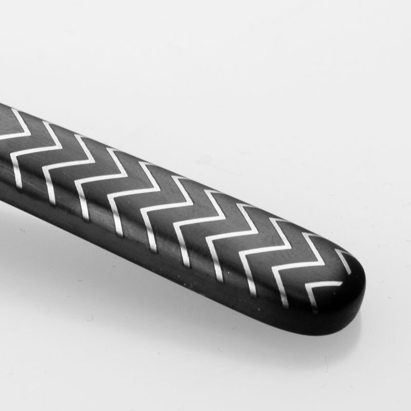 Set di posate 24 pz. - Calgary PVD nero laser chevron tutto opaco