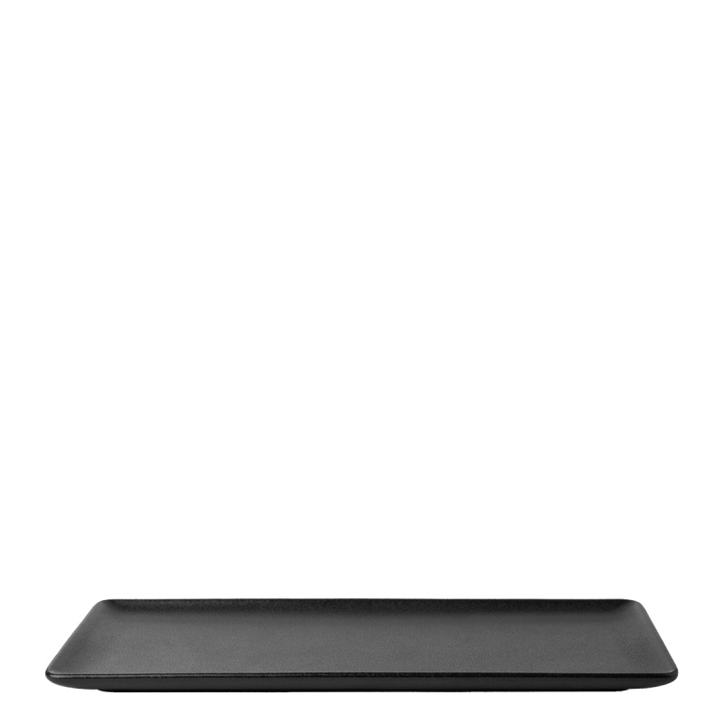 Piatto rettangolare 24 x 13 cm - BASIC Lunasol nero opaco