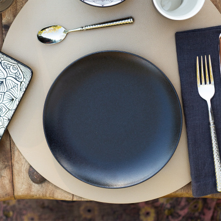 Dinner plate 20,5 cm 4 pcs - Basic black matte