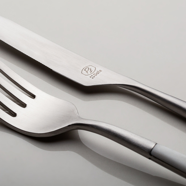 Cutlery set 30 pcs - GAYA Exeter Bistro handle white