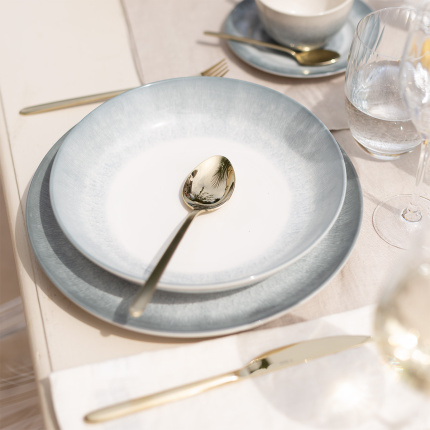 Ceramic plate set 12 pcs - Elements Vulcano