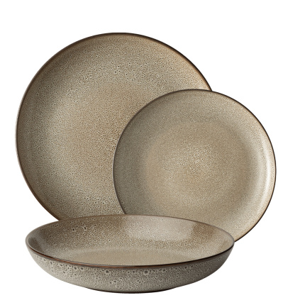 Set d'assiettes 12 pcs. - Elements Stone