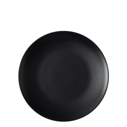 Piatto piano 20,5 cm 4 pz - Basic nero opaco