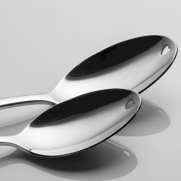 Cutlery set with heart motif 54 pcs — Alpha