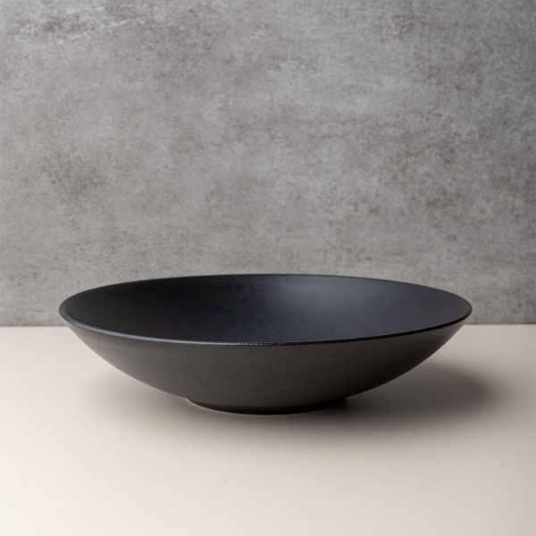 Tiefer Teller 21,5 cm 4 Stk. - Basic schwarz matt