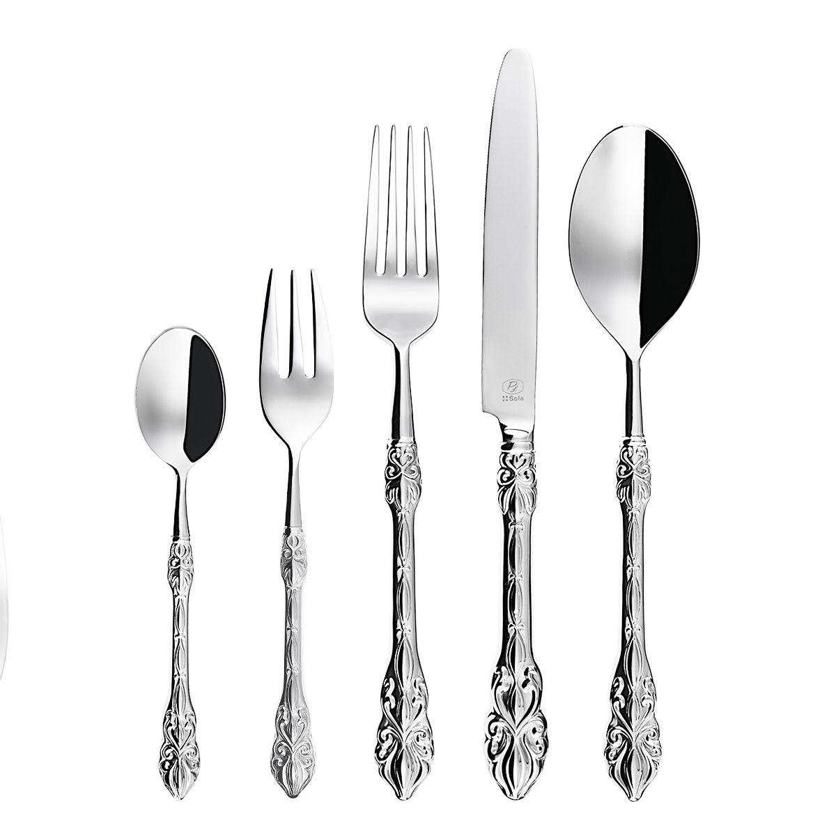 Set de couverts 5 pcs. en boîte PL - Neuschwanstein entièrement poli