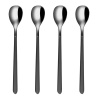Lemonade spoon 4 pcs set – Porto PVD light grey / black satin