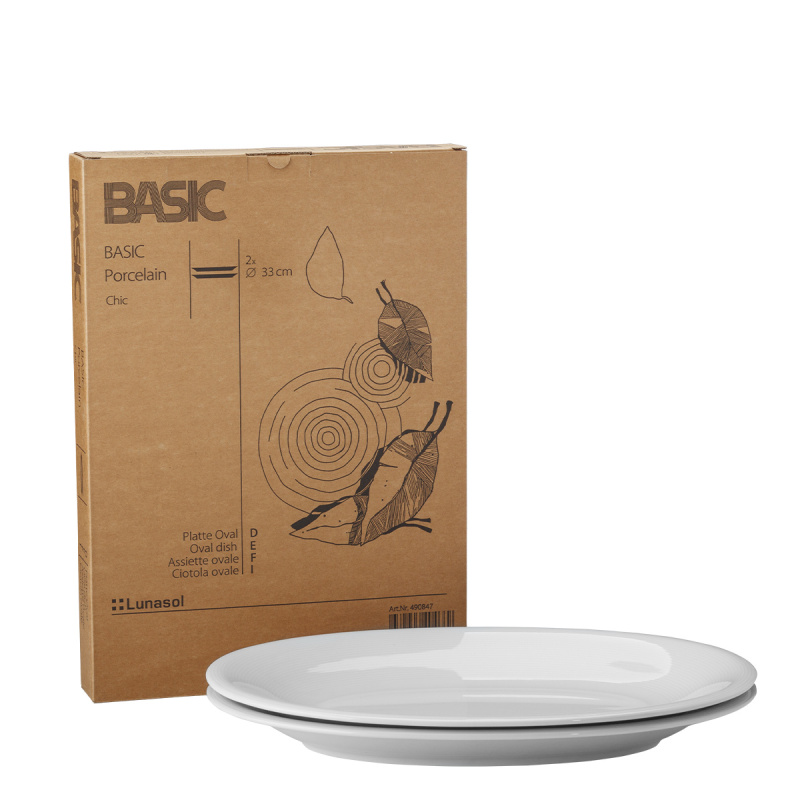 Oval Plate 33 cm Set 2 pcs – Basic Chic