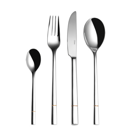 Set di posate 24 pezzi - Luxus con scanalatura dorata