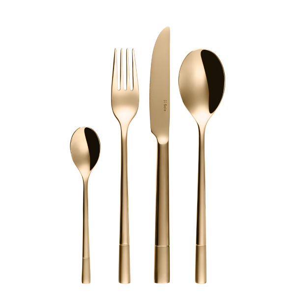 Set di posate 24 pezzi - Luxus placcato oro parzialmente sabbiato