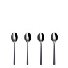 Mocca spoon 4 pcs set – Porto PVD light grey / black satin