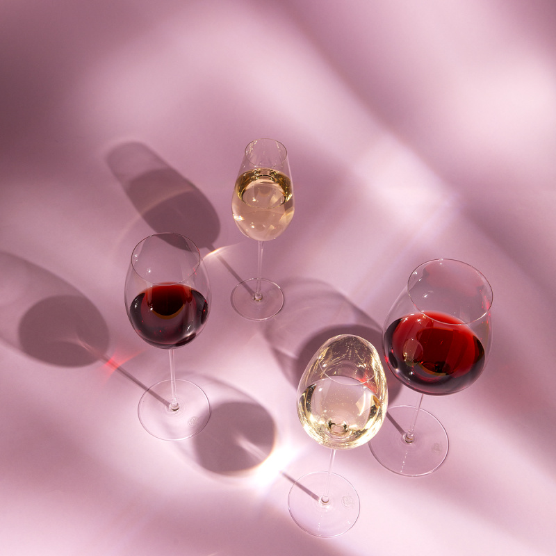 Gläser für Cabernet / Alibernet 650 ml 2er-Set - FLOW Glas Platinum Line